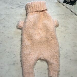 Fuzzy Cowl Neck Dog Sweater